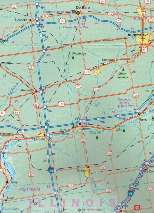 USA: Droga 66 / Route 66. Mapa samochodowo-turystyczna  wydawnictwa ITMB. Fragment 4