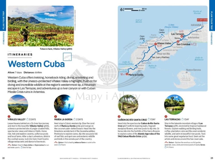 Kuba / Cuba. Przewodnik wydawnictwa Lonely Planet. Przykładowe strony 2