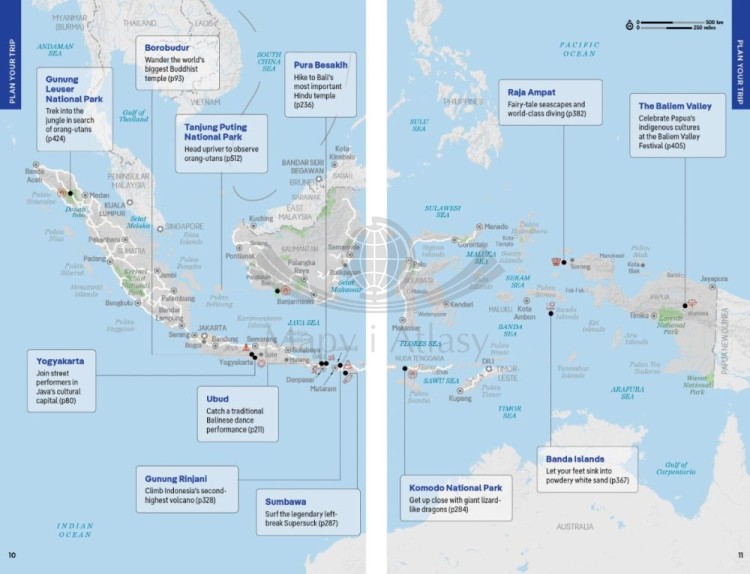 Indonezja / Indonesia. Przewodnik wydawnictwa Lonely Planet. Przykładowe strony 1