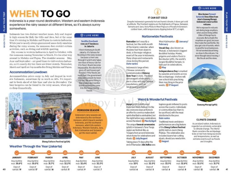 Indonezja / Indonesia. Przewodnik wydawnictwa Lonely Planet. Przykładowe strony 3