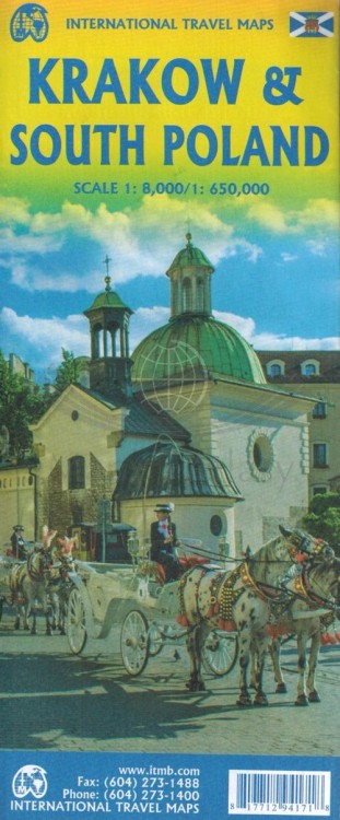 Kraków i Polska południowa. Mapa samochodowo-turystyczna wydawnictwa ITMB. Okładka