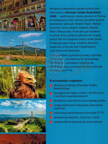 Główny Szlak Beskidzki. Przewodnik turystyczny wydawnictwa Compass. Okładka tył