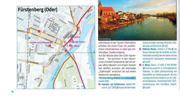 Trasa Odra-Nysa: od źródeł Nysy do Morza Bałtyckiego. Atlas rowerowy wydawnictwa Verlag Esterbauer. Przykładowe strony 1