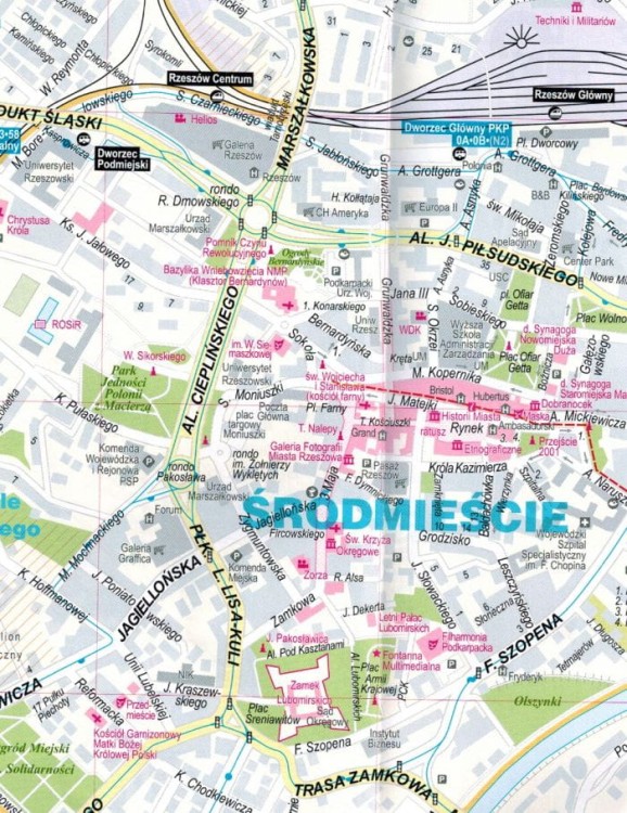 Rzeszów 1:20 000. Mapa / Plan miasta wydawnictwa ExpressMap. Fragment 2