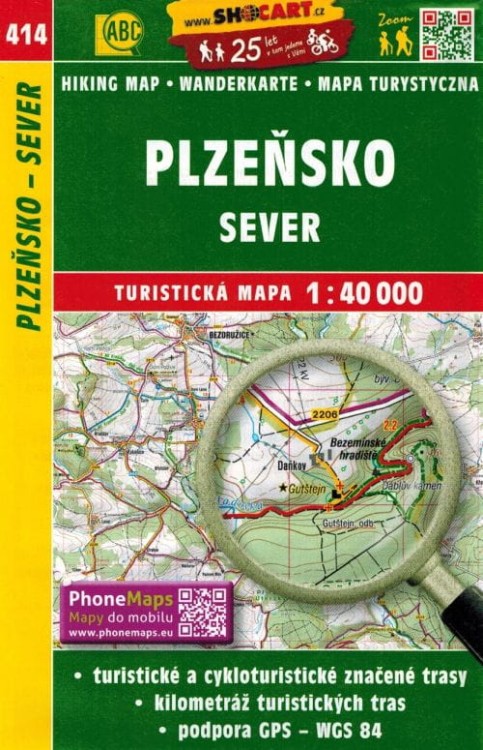 Pilzno i okolice, część północna / Plzensko - Sever. Mapa turystyczna 414 wydawnictwo Shocart. Okładka