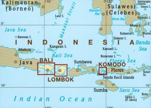 Bali, Lombok, Komodo. Wodoodporna mapa samochodowo-turystyczna wydawnictwa Reise Know-How. Zasięg