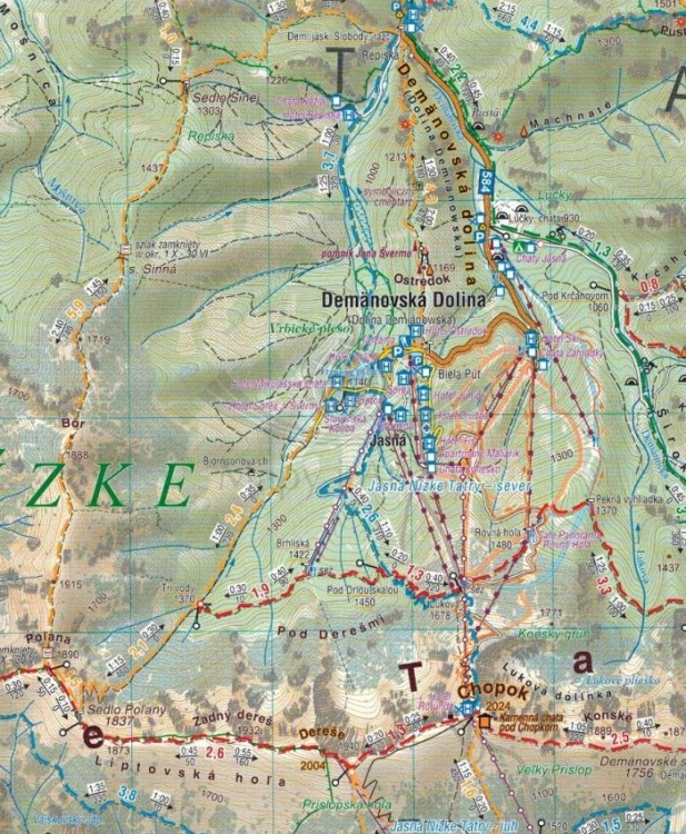 Tatry Niskie (Niżne) 1:50 000. Mapa turystyczna wydawnictwa Compass. Fragment 2