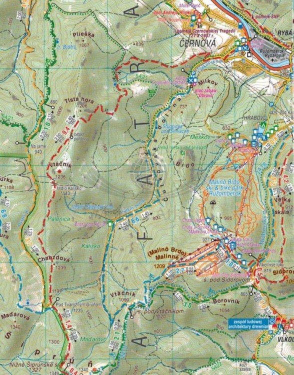 Tatry Niskie (Niżne) 1:50 000. Mapa turystyczna wydawnictwa Compass. Fragment 3
