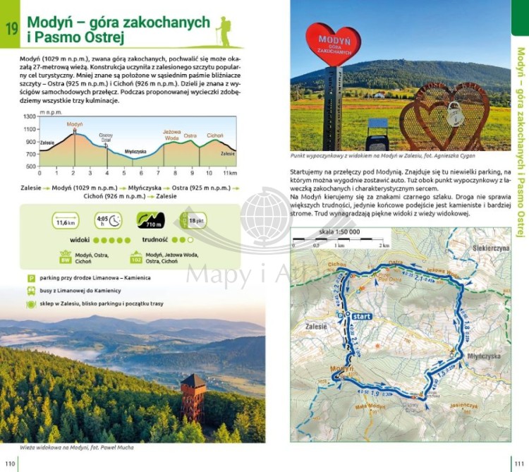 Beskid Wyspowy. Przewodnik turystyczny wydawnictwa Compass. Przykładowe strony 3
