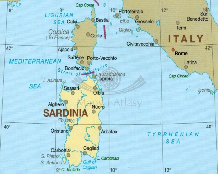 Sardynia 1:200 000. Wodoodporna mapa samochodowo-turystyczna wydawnictwa Reise Know-How. Zasięg