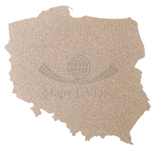 Polska. Mapa korkowa 55 x 59 cm