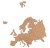 Europa. Mapa korkowa M: 39 x 45 cm