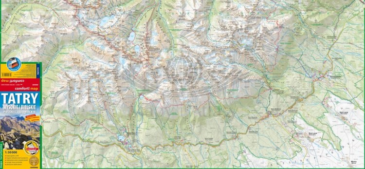 Tatry Wysokie i Bielskie 1:30 000. Laminowana mapa turystyczna wydawnictwa ExpressMap. Strona pierwsza
