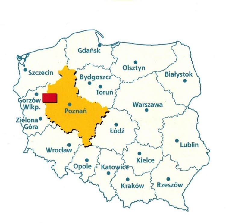 Powiat Międzychodzki 1:50 000. Mapa turystyczna wydawnictwa TopMapa. Zasięg