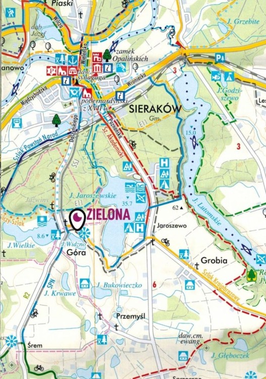 Powiat Międzychodzki 1:50 000. Mapa turystyczna wydawnictwa TopMapa. Fragment 2
