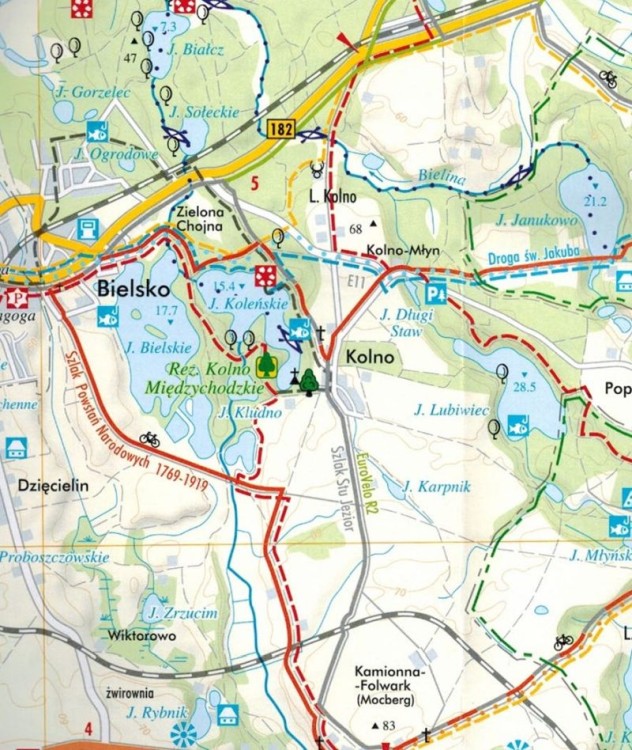 Powiat Międzychodzki 1:50 000. Mapa turystyczna wydawnictwa TopMapa. Fragment 1