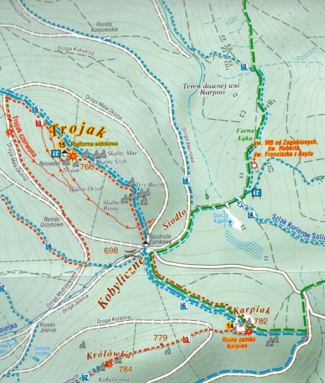 Lądek-Zdrój i okolice. Mapa turystyczna wydawnictwa Compass. Fragment 1