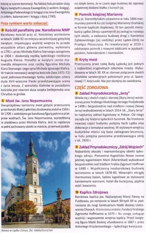 Lądek-Zdrój i okolice. Mapa turystyczna wydawnictwa Compass. Informator