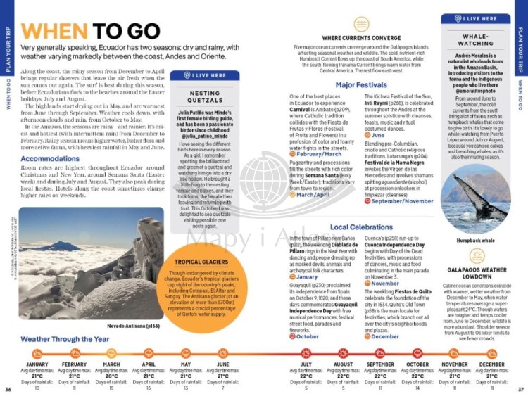 Ekwador i Wyspy Galapagos. Przewodnik wydawnictwa Lonely Planet. Przykładowe strony 3