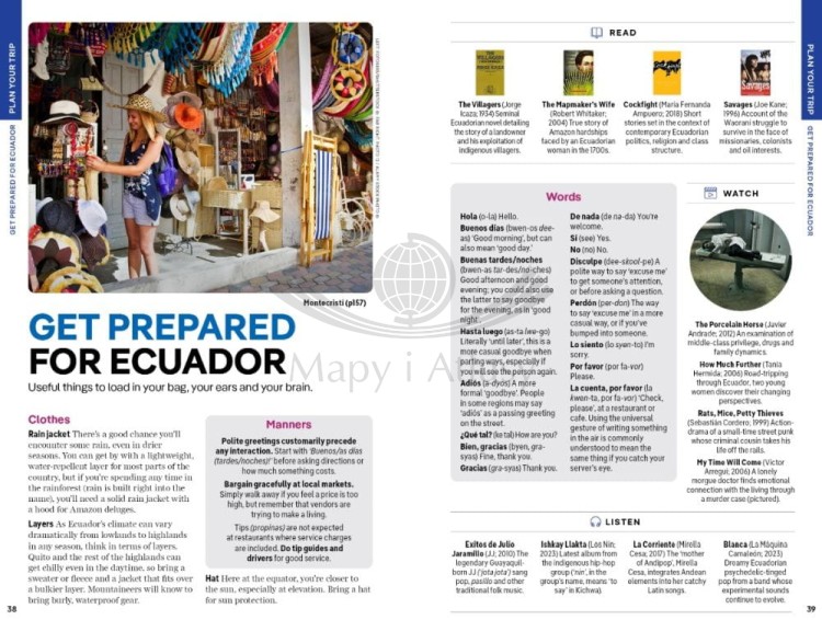 Ekwador i Wyspy Galapagos. Przewodnik wydawnictwa Lonely Planet. Przykładowe strony 4