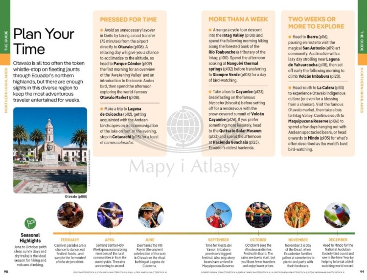 Ekwador i Wyspy Galapagos. Przewodnik wydawnictwa Lonely Planet. Przykładowe strony 7