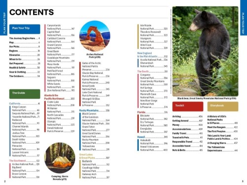USA Parki Narodowe / USA's National Parks. Przewodnik wydawnictwa Lonely Planet. Spis treści