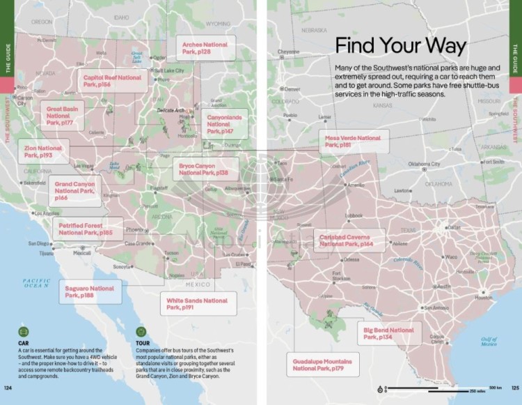 USA Parki Narodowe / USA's National Parks. Przewodnik wydawnictwa Lonely Planet. Przykładowe strony 4