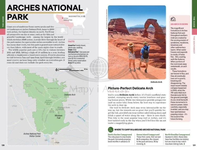 USA Parki Narodowe / USA's National Parks. Przewodnik wydawnictwa Lonely Planet. Przykładowe strony 7