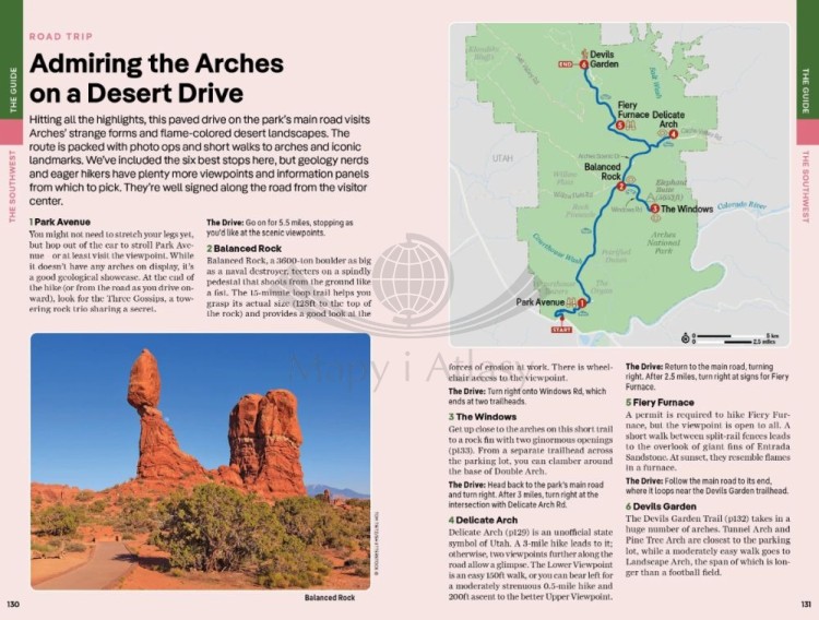 USA Parki Narodowe / USA's National Parks. Przewodnik wydawnictwa Lonely Planet. Przykładowe strony 8