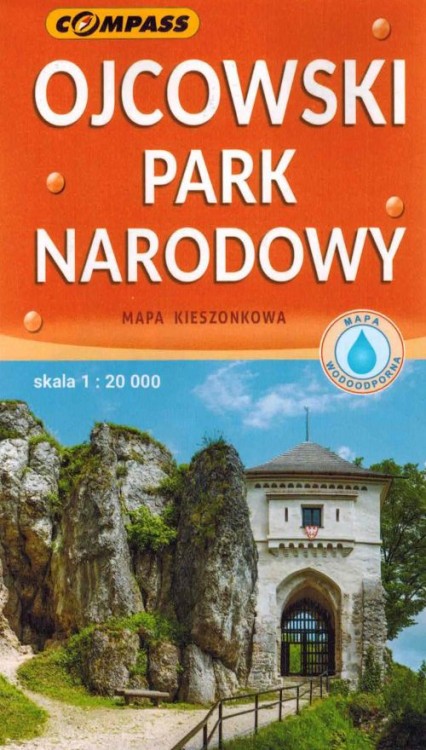 Ojcowski Park Narodowy 1:20 000. Laminowana mapa kieszonkowa wydawnictwa Compass. Okładka