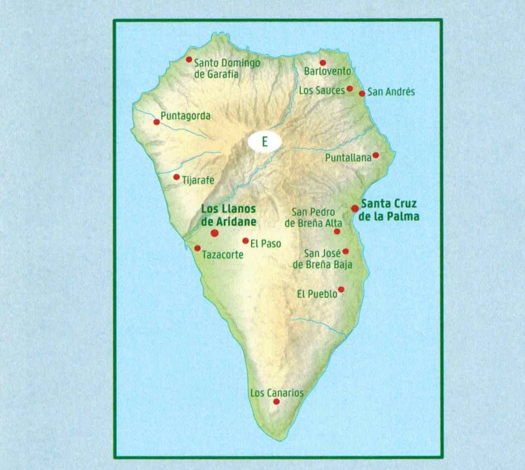 La Palma. Mapa samochodowo-turystyczna wydawnictwa  Freytag & Berndt. Zasięg