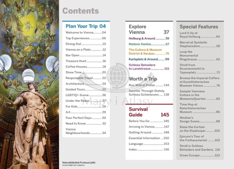 Wiedeń / Vienna. Przewodnik Pocket z mapą wydawnictwa Lonely Planet. Spis treści