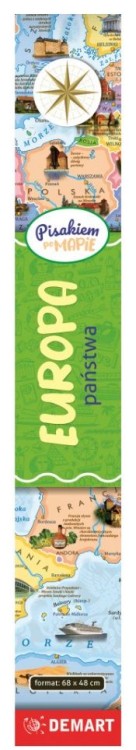 Europa- państwa. Laminowana mapa. Pisakiem po mapie wydawnictwa Demart.