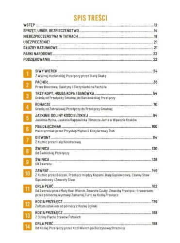 Żelazne percie Tatr. Od Siwego Wierchu po Jagnięcy Szczyt. Przewodnik trekking & hiking wydawnictwa Bezdroża. Spis treści 1