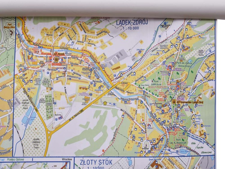 iemia Kłodzka 1:100 000. Mapa ścienna atrakcji turystycznych wydawnictwa Compass. Fragment 5