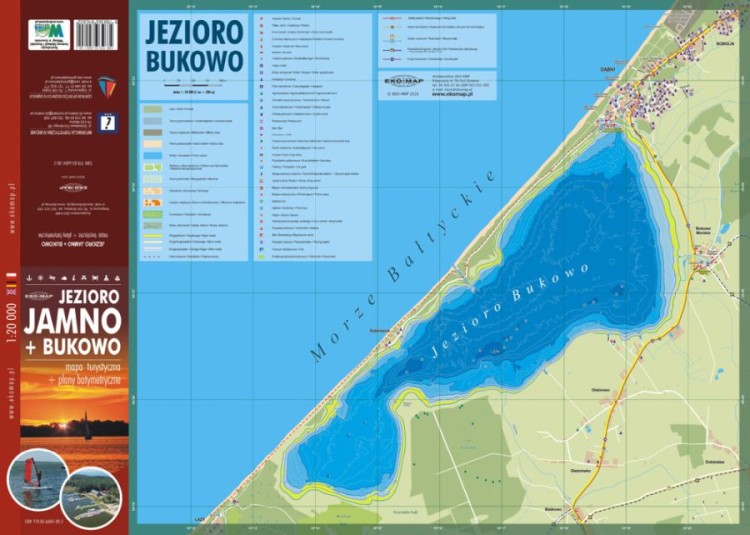 Jezioro Jamno i Bukowo 1:20 000. Mapa turystyczna wydawnictwa EKO-MAP. Strona pierwsza