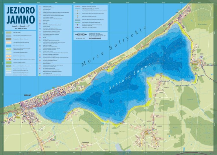 Jezioro Jamno i Bukowo 1:20 000. Mapa turystyczna wydawnictwa EKO-MAP. Strona druga