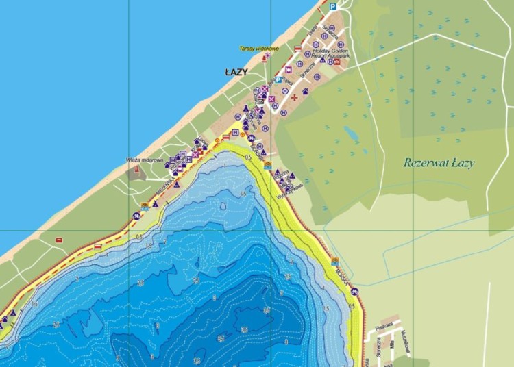 Jezioro Jamno i Bukowo 1:20 000. Mapa turystyczna wydawnictwa EKO-MAP. Fragment