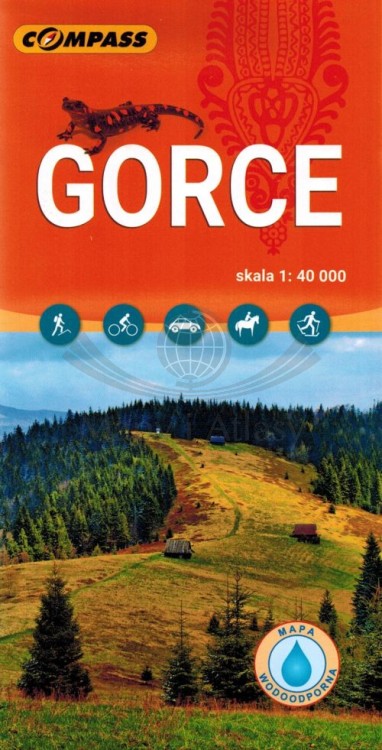 Gorce 1:40 000. Laminowana mapa turystyczna wydawnictwa Compass. Okładka