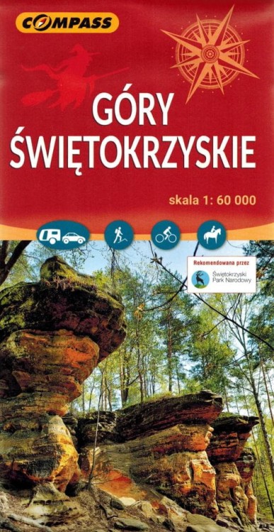 Góry Świętokrzyskie 1:60 000. Mapa turystyczna wydawnictwa Compass. Okładka