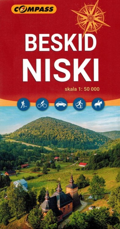 Beskid Niski 1:50 000. Mapa turystyczna wydawnictwa Compass. Okładka