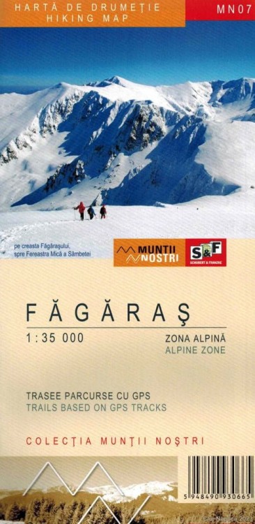 Góry Fogaraskie 1:75 000 / 1:35 000. Mapa turystyczna MN07 wydawnictwa Schubert & Franzke. Mapa 2 - okładka