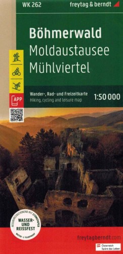 Szumawa / Bohmerwald, Moldaustausee, Muhlviertel. Wodoodporna mapa turystyczna WK 262 wydawnictwa Freytag & Berndt. Okładka