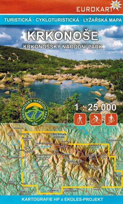 Karkonosze, Karkonoski Park Narodowy 1:25 000. Mapa turystyczna. Kartografie HP
