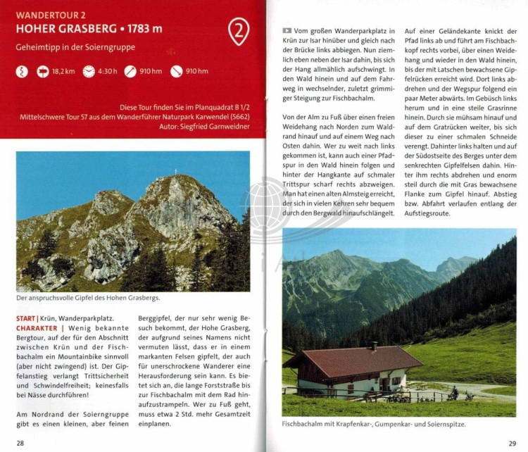 Karwendelgebirge. Wodoodporna mapa turystyczna wydawnictwa Kompass. Informator - strona przykładowa 1