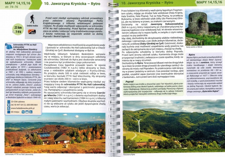Główny Szlak Beskidzki. Przewodnik turystyczny wydawnictwa Compass. Przykładowa strona 1