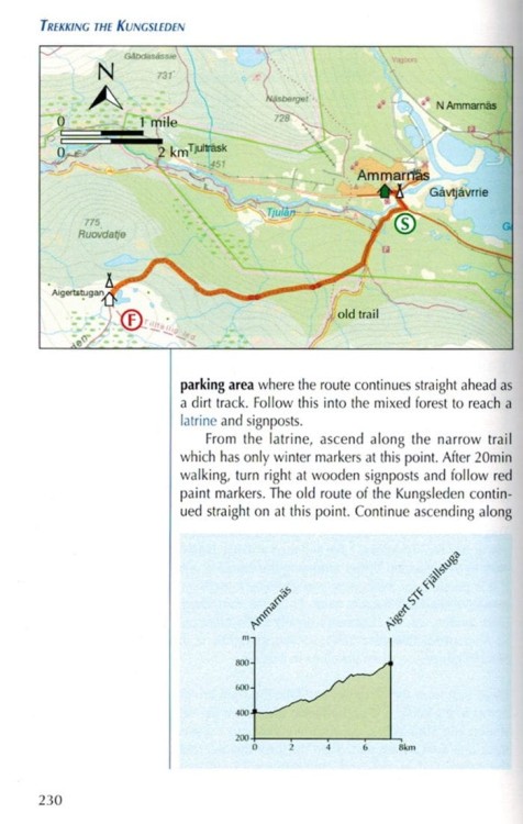 Kungsleden. Przewodnik trekkingowy wydawnictwa Cicerone. Przykładowe strony 2