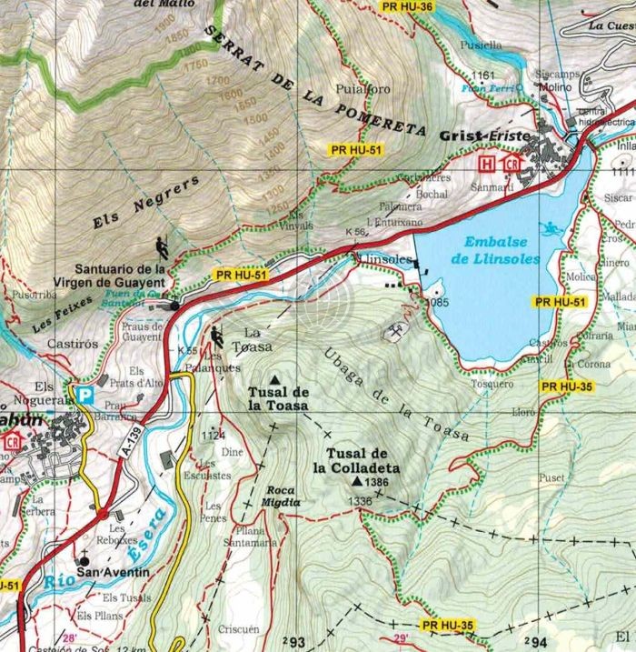 Park Narodowy Posets Maladeta 1:25 000. Zestaw dwóch map samochodowo-turystycznych wydawnictwa Editorial Alpina. Mapa 1 - fragment 3