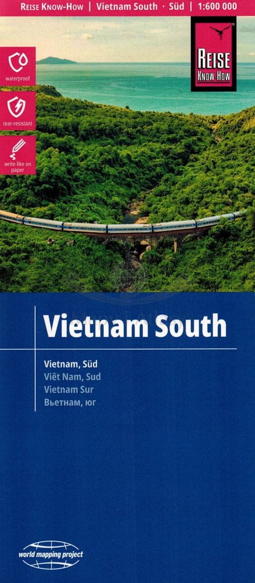 Wietnam południowy 1:600 000. Wodoodporna mapa samochodowo-turystyczna. Reise Know-How