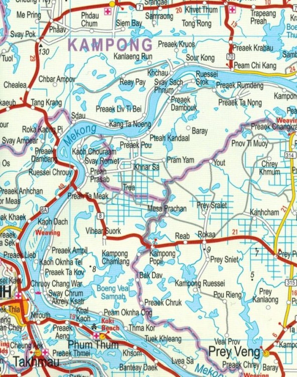 Wietnam południowy 1:600 000. Wodoodporna mapa samochodowo-turystyczna wydawnictwa Reise Know-How. Fragment 3